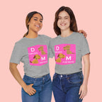 Dog Mom T-Shirt — Cute Pink "D for Dog, M for Mom" Graphic Tee