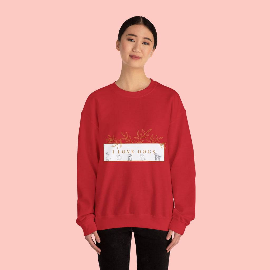 I Love Dogs Floral Crewneck Sweatshirt