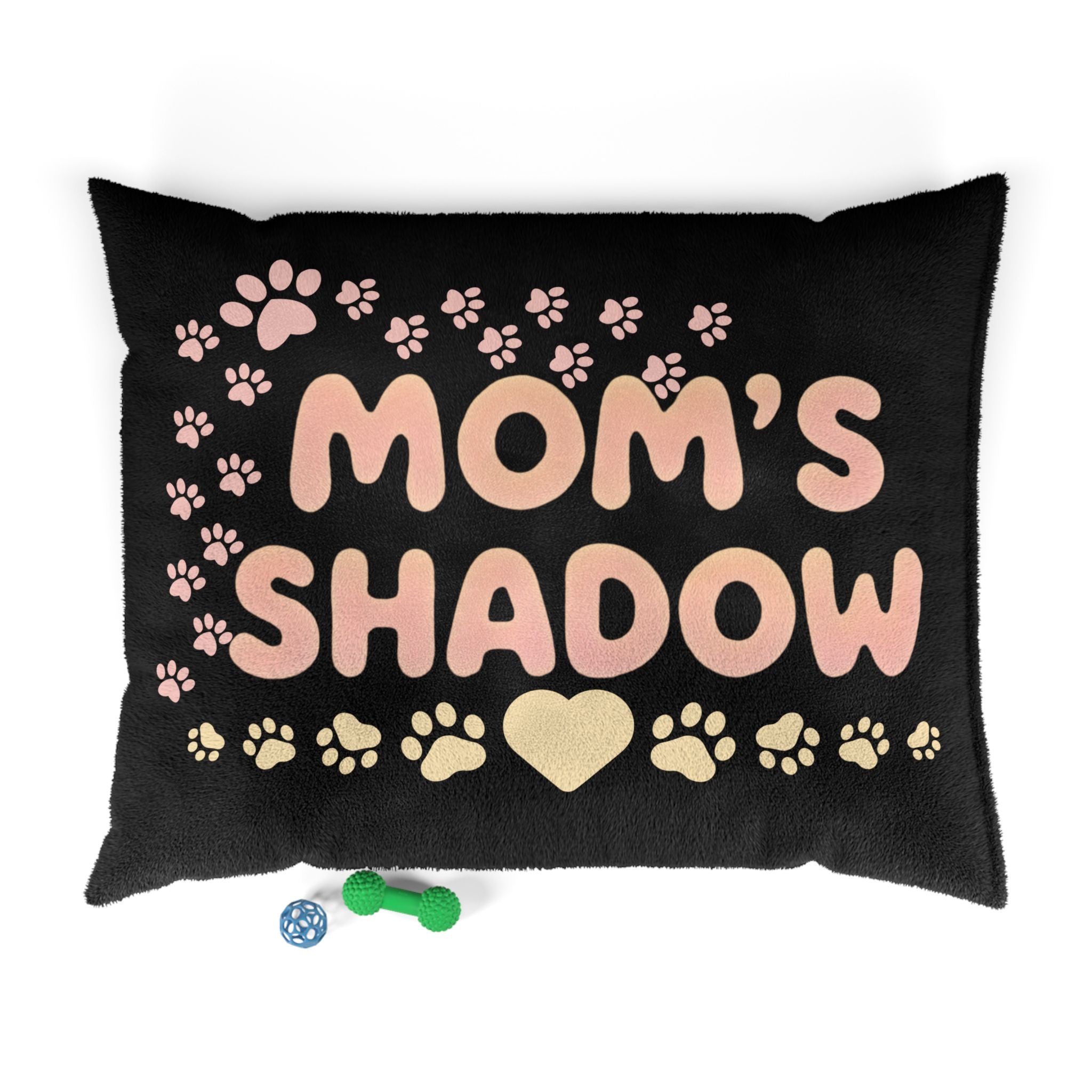 Mom's Shadow Pet Bed — Soft Pawprint Dog & Cat Cushion