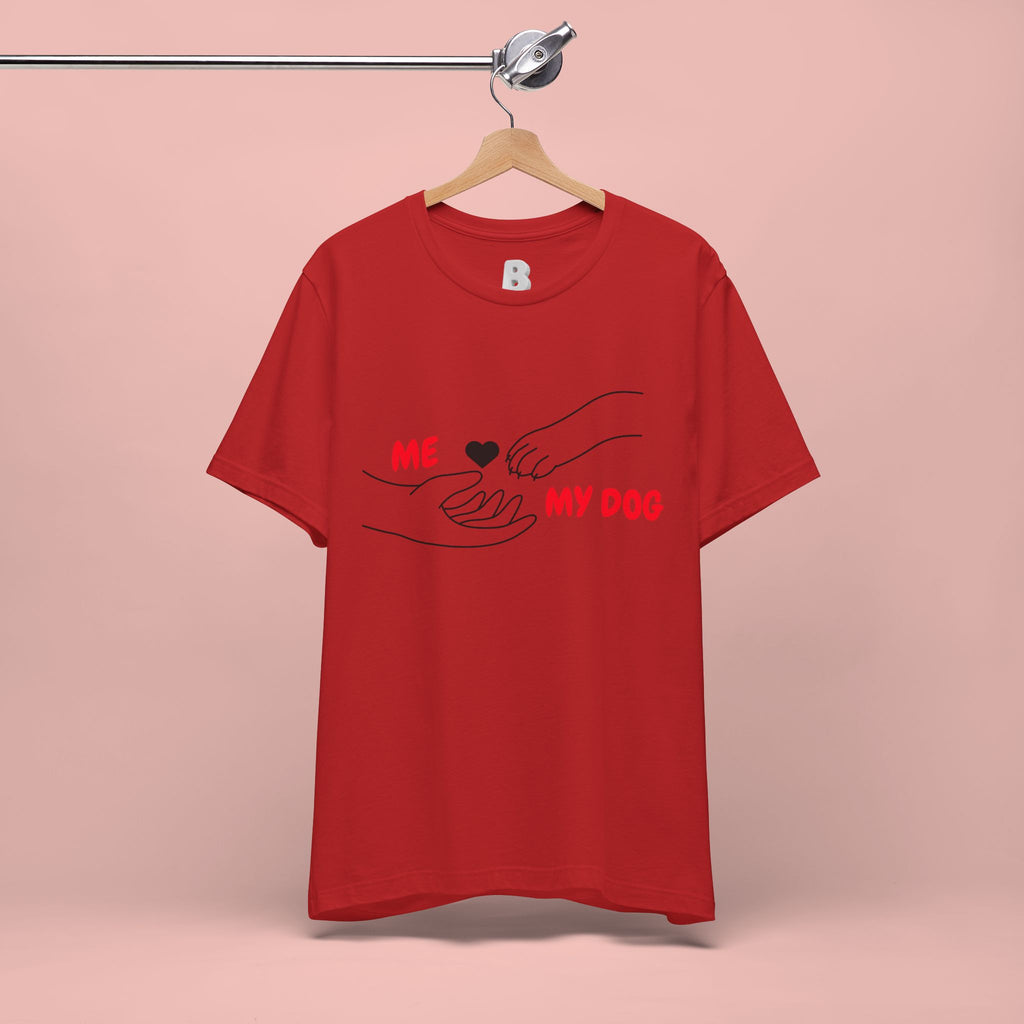 T-Shirt — "Me  My Dog" Minimalist Paw & Hand Illustration