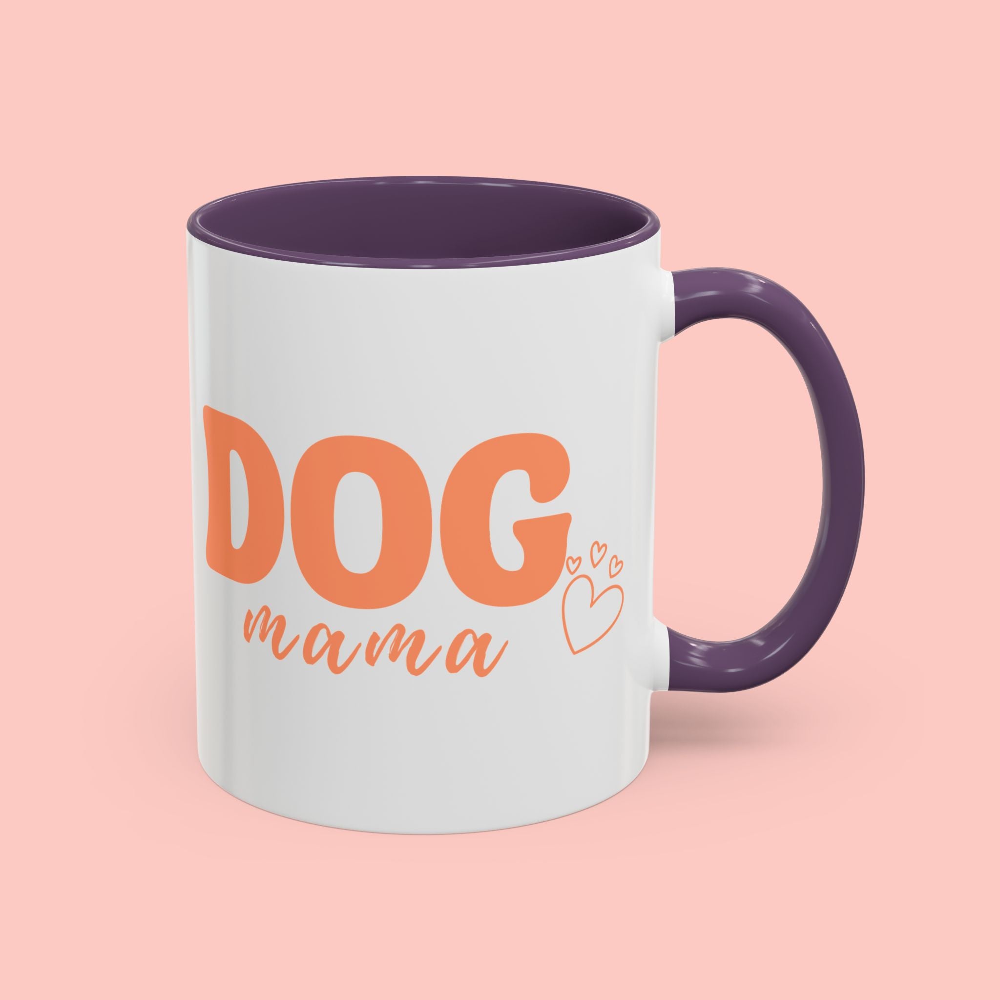 Dog Mama Coffee Mug — Cute Heart Accent Ceramic Mug (11/15 oz)