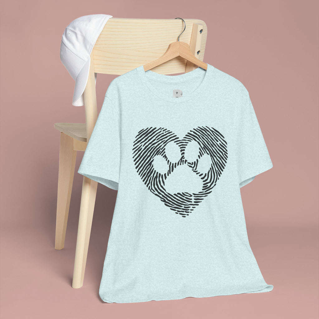 Fingerprint Heart Paw T-Shirt — Dog Paw Love Tee