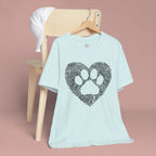 Fingerprint Heart Paw T-Shirt — Dog Paw Love Tee