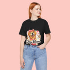 Dog Mom T-Shirt – Cute Golden Retriever Design with Hearts & Paw Prints