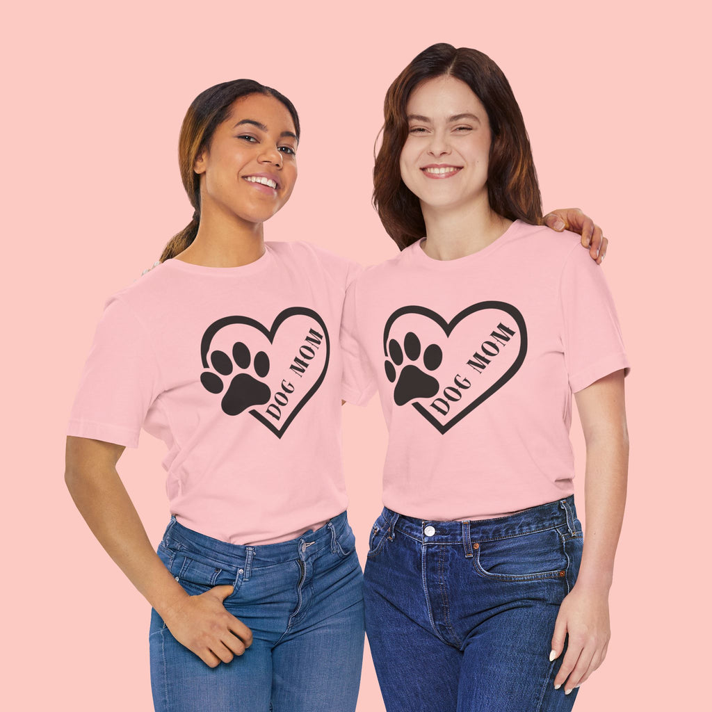Dog Mom Heart Paw T-Shirt