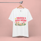 Proud Dog Mom Tee – Floral Retro Heart Design