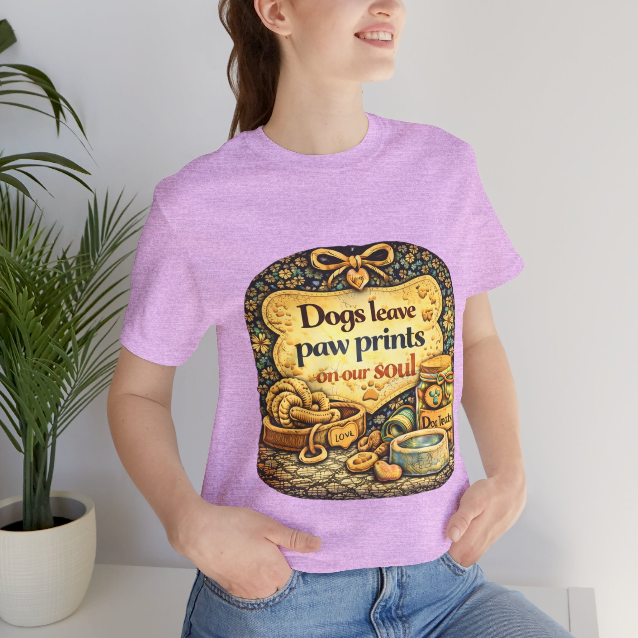Dogs Leave Paw Prints Tee – Vintage Pet Lover T‑Shirt