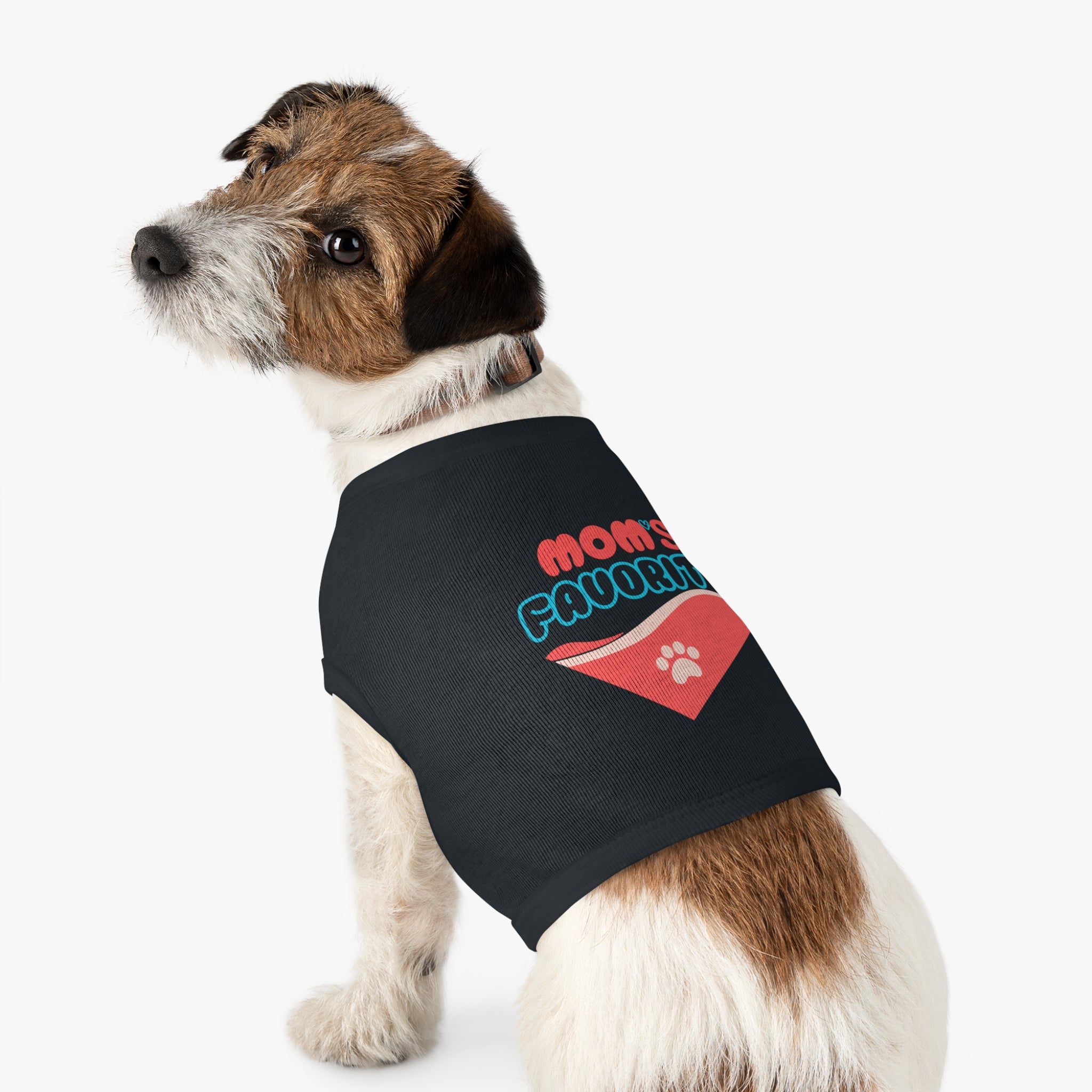 Mom's Favorite Pet Tank Top – Cute Paw Print Bandana Design for Dogs & Cats