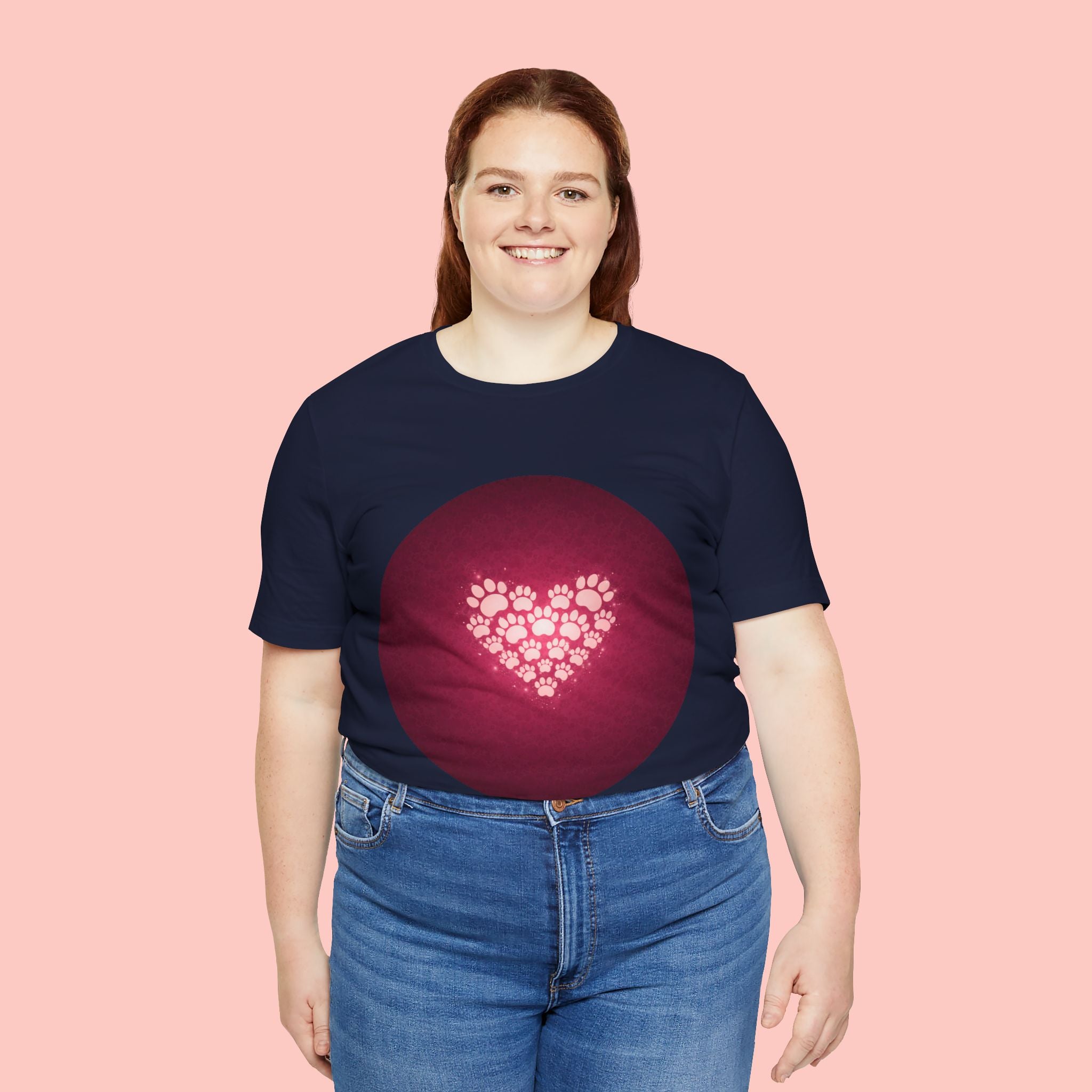 Paw Print Heart T‑Shirt — Cute Pet Lover Tee