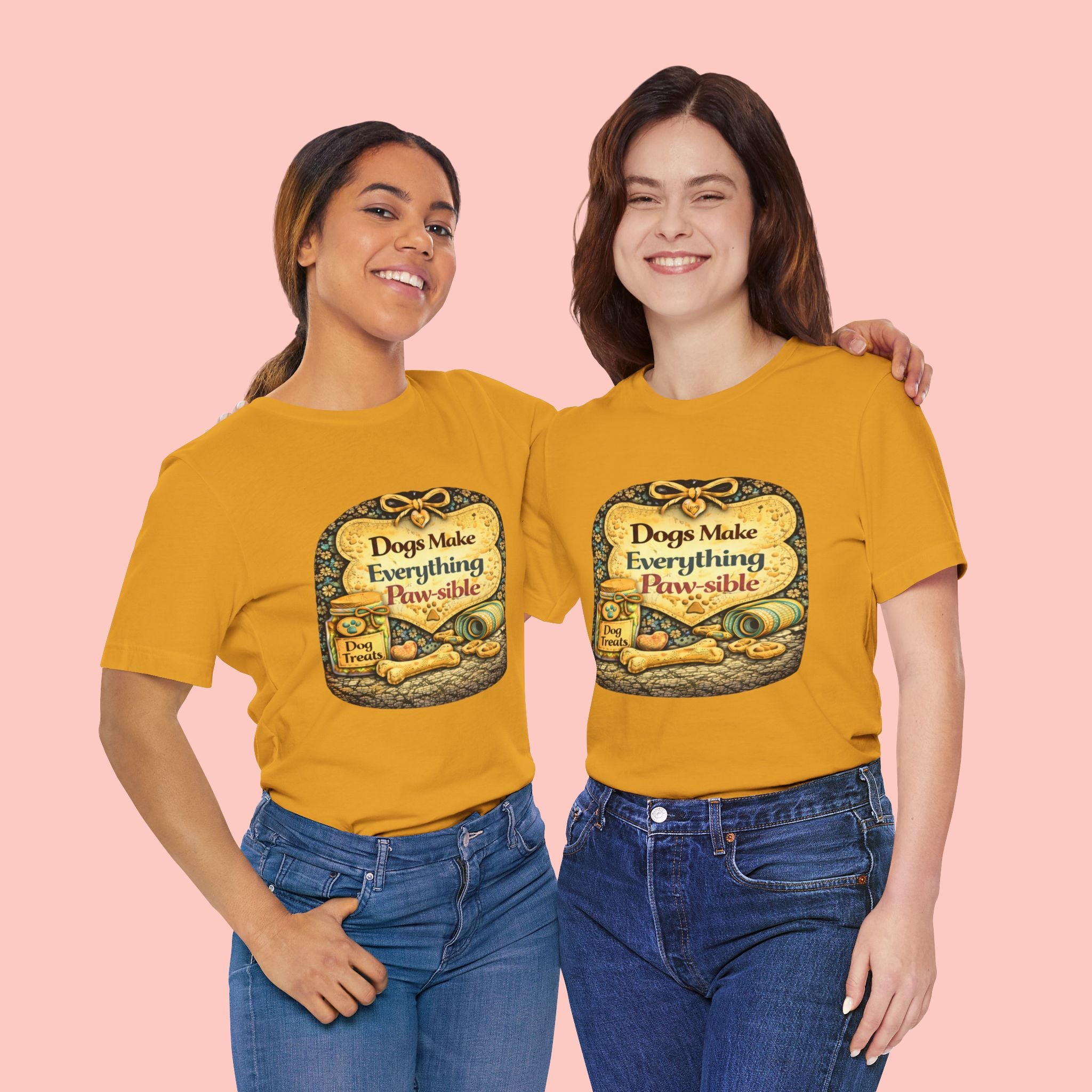 Dog Lover T‑Shirt – "Dogs Make Everything Paw‑sible" Vintage Pet Rescue Tee