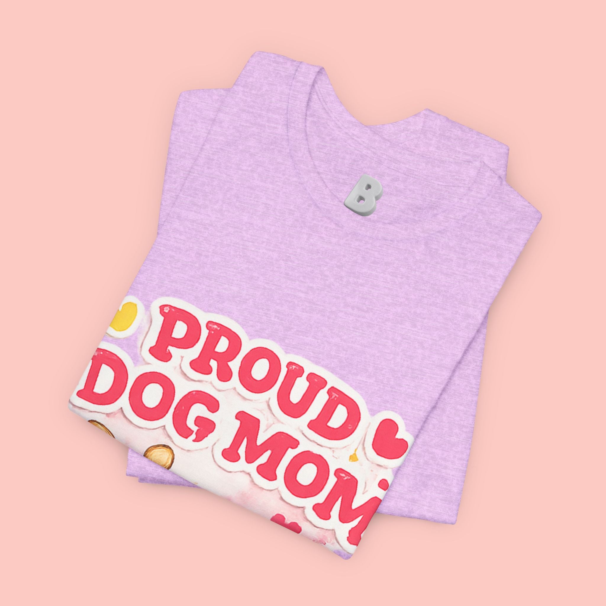 Proud Dog Mom Tee – Floral Retro Heart Design