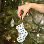 Bell Wooden Ornament with Paw Print & Bandage Pattern — Pet Memorial Holiday Decoration