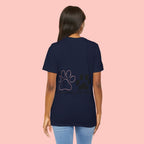 T-Shirt — “Two Paws, One Mom” Paw Print Mom Tee