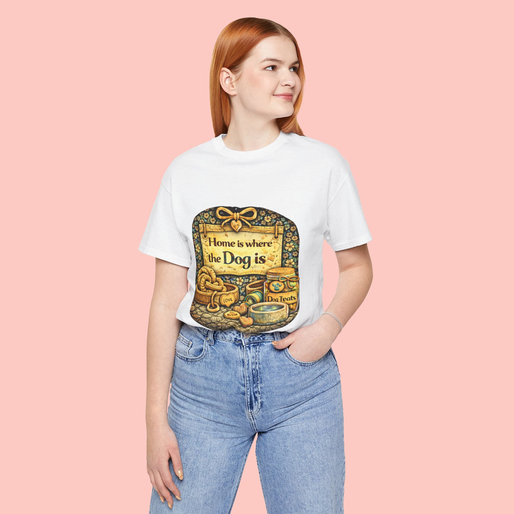 Home Is Where the Dog Is T-Shirt — Cozy Vintage Dog Lover Tee