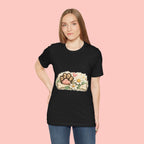 Dog Paw Floral T-Shirt — Cute Paw Print, Bone & Daisies Tee