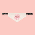 Pet Bandana — "Good Boy Club" Pink Heart Floral Dog Collar Bandana