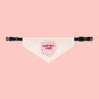 Pet Bandana — "Good Boy Club" Pink Heart Floral Dog Collar Bandana