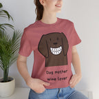 Dog Mother Wine Lover T-Shirt — Cute Cartoon Dog Graphic Tee