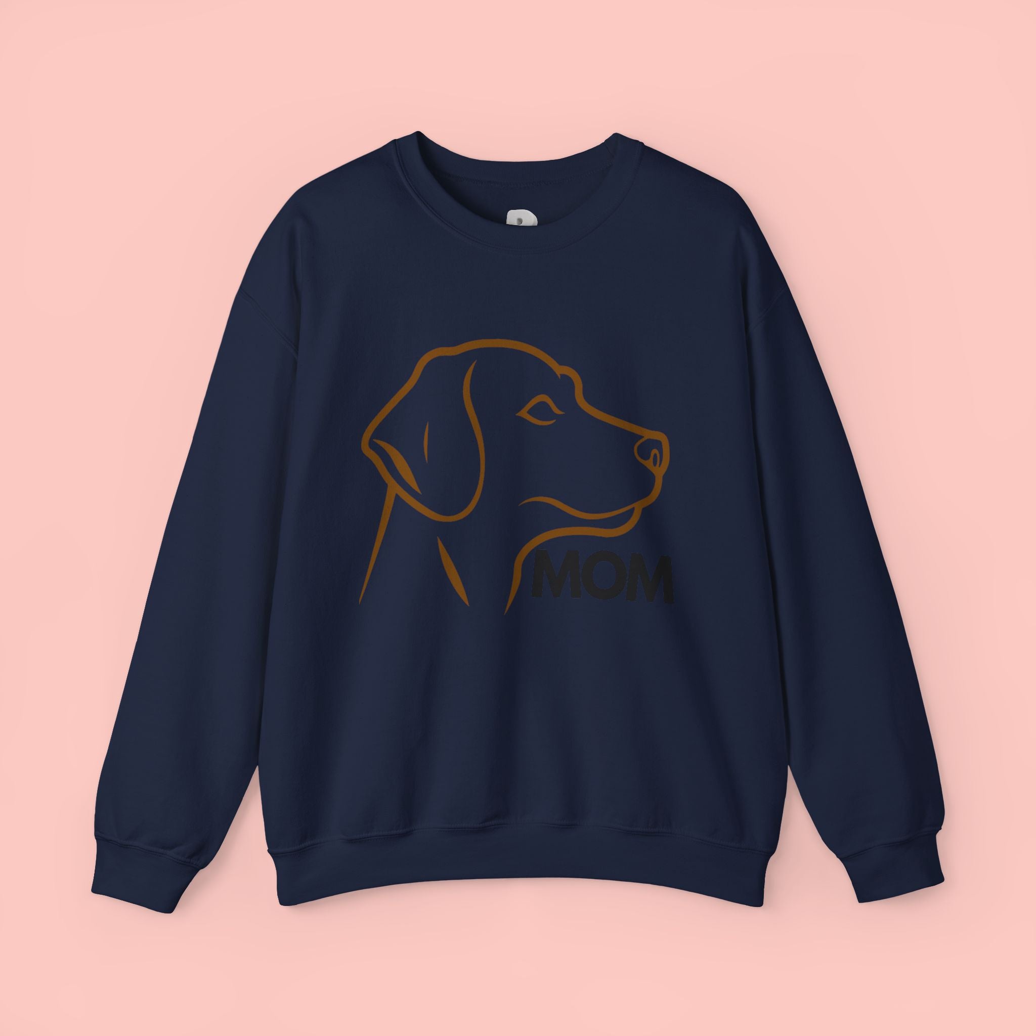 Dog Mom Crewneck Sweatshirt – Minimalist Labrador Outline