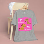 Dog Mom T-Shirt — Cute Pink "D for Dog, M for Mom" Graphic Tee