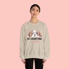 Dog Mom Sweatshirt - "I'm Counting On My Dog" Cute Cavalier King Charles Crewneck