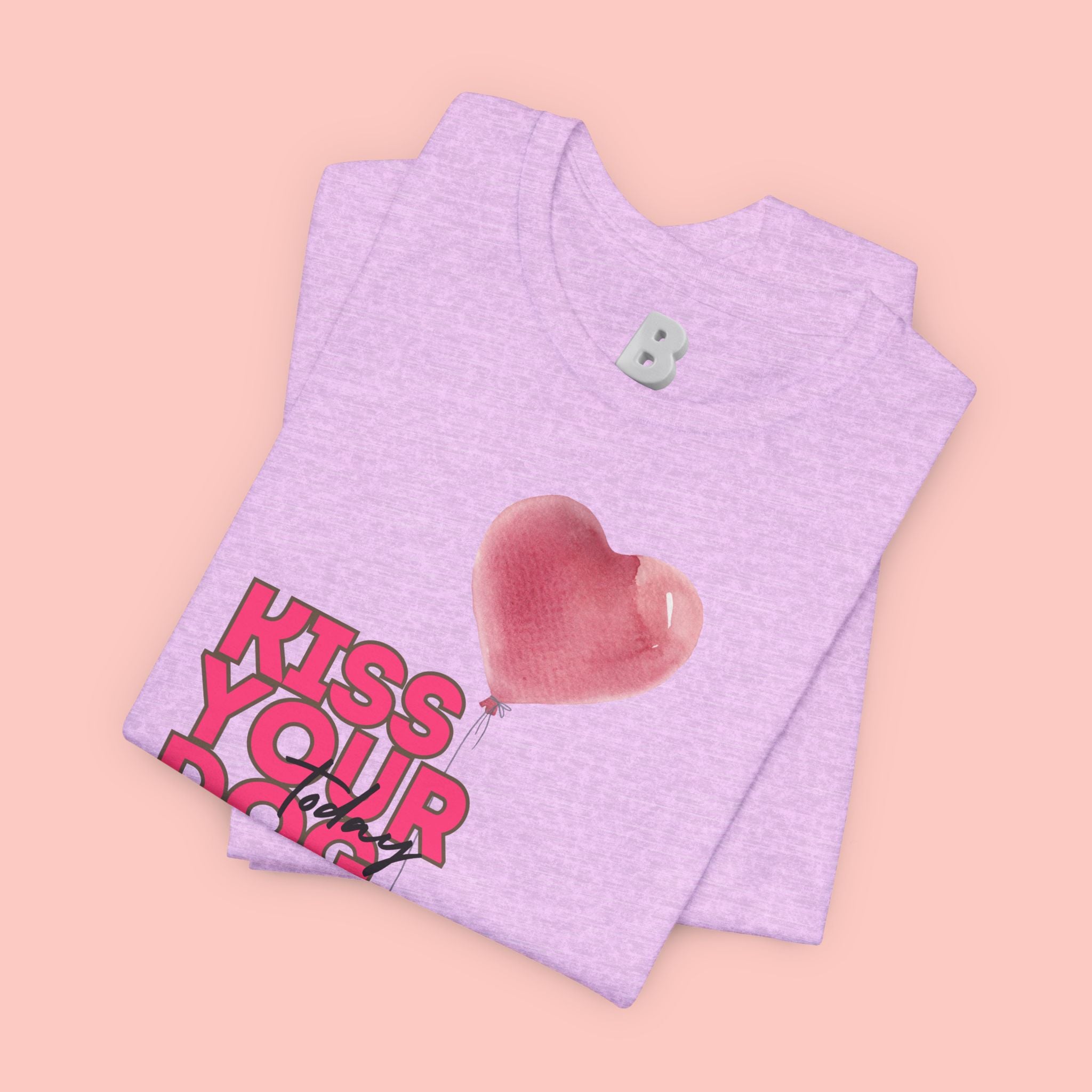 Kiss Your Dog T-Shirt — Cute Corgi with Heart Balloon Pet Lover Tee