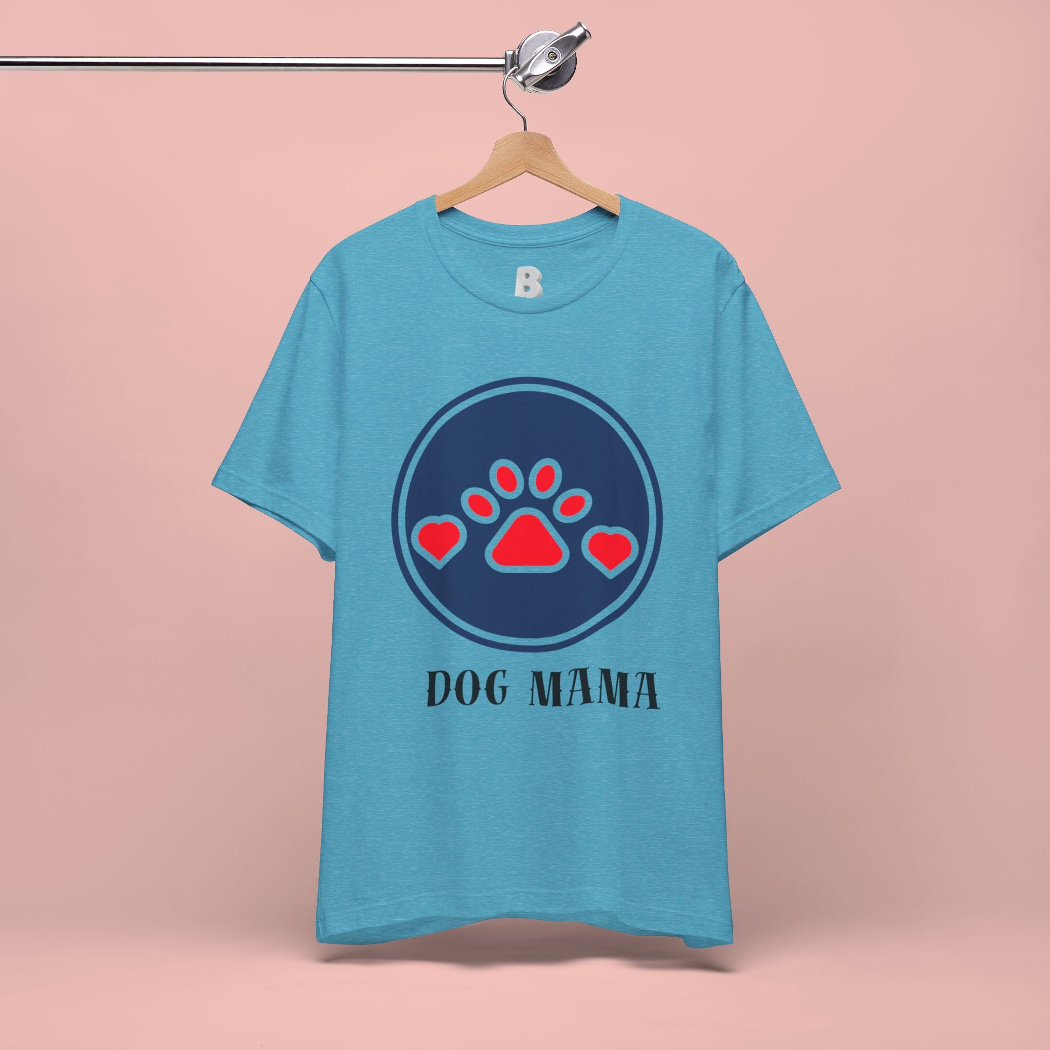 Dog Mama T-Shirt — Cute Paw & Heart Graphic Tee for Dog Lovers