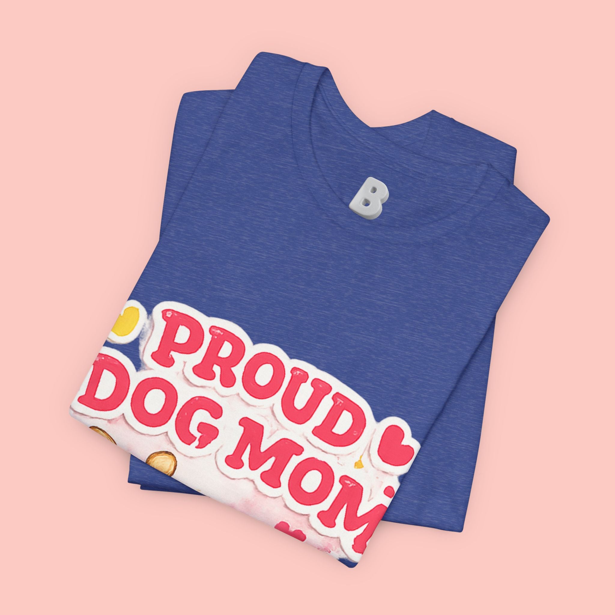 Proud Dog Mom Tee – Floral Retro Heart Design