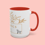 I Love Dogs Accent Coffee Mug — Gold Leaf Dog Lover Ceramic Mug (11oz & 15oz)