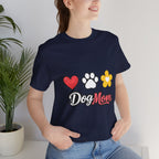 Dog Mom T-Shirt – Heart, Paw & Flower Graphic Tee