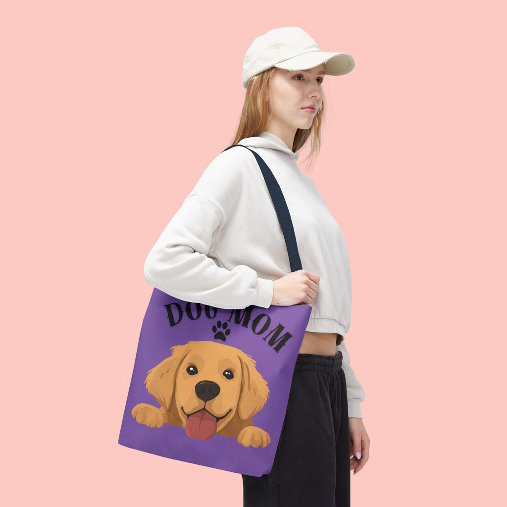 Dog Mom Tote Bag — Cute Golden Retriever Paw Print All-Over-Print Tote