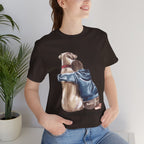 Cuddles Over Everything Tee — Boy Hugging Dog Animal Lover T-Shirt