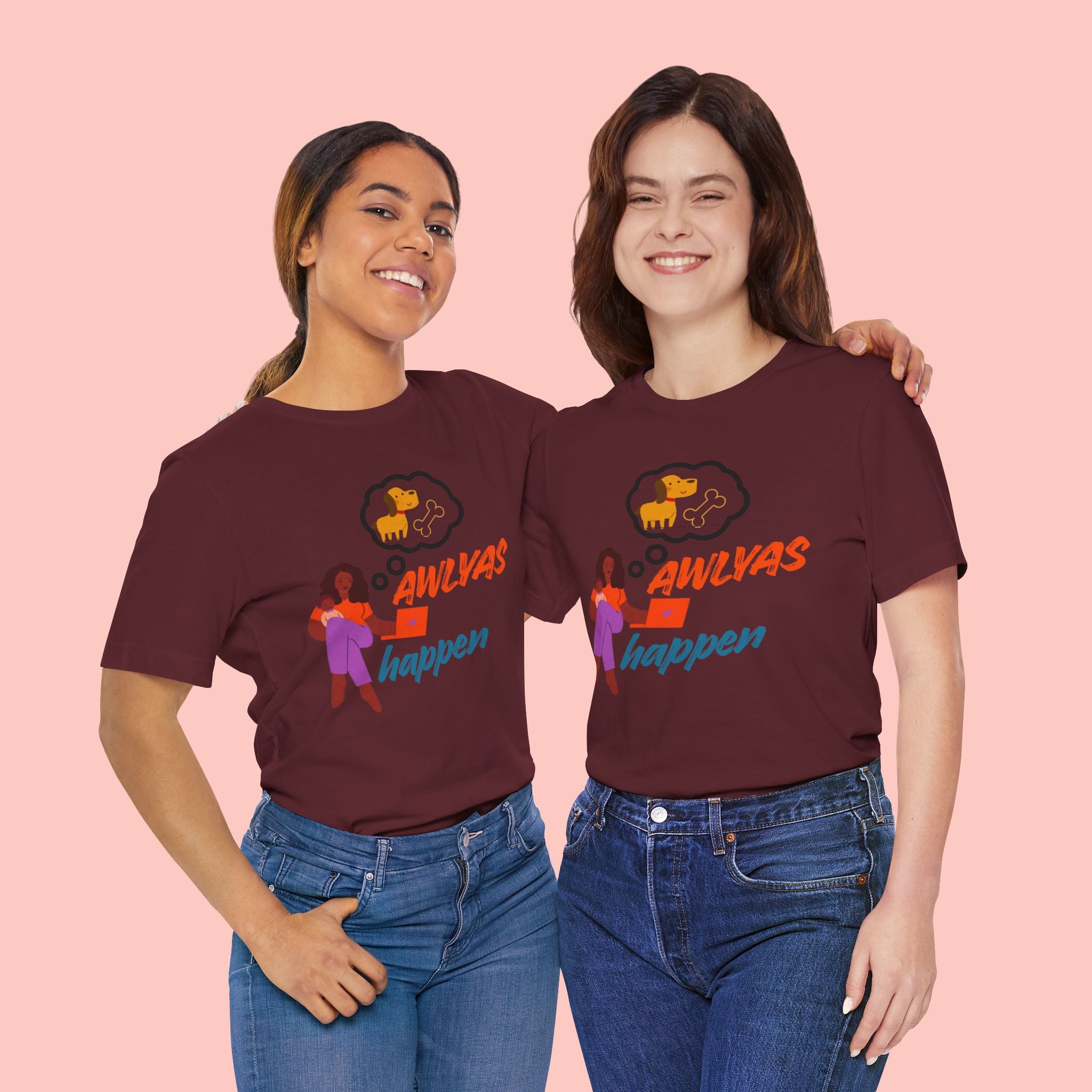 T‑Shirt — Always Happen Funny Dog Thought Bubble Graphic Tee