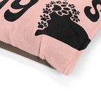 Mama's Boy Pet Bed - Soft Pink Paw Print Dog/Cat Pillow