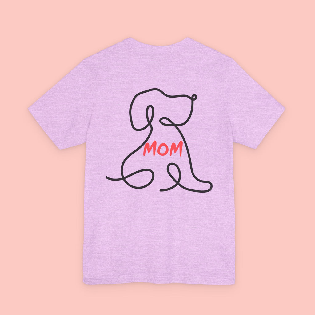 Mom Dog Line Art Tee — Mother's Day Pet Mom T‑Shirt
