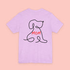 Mom Dog Line Art Tee — Mother's Day Pet Mom T‑Shirt