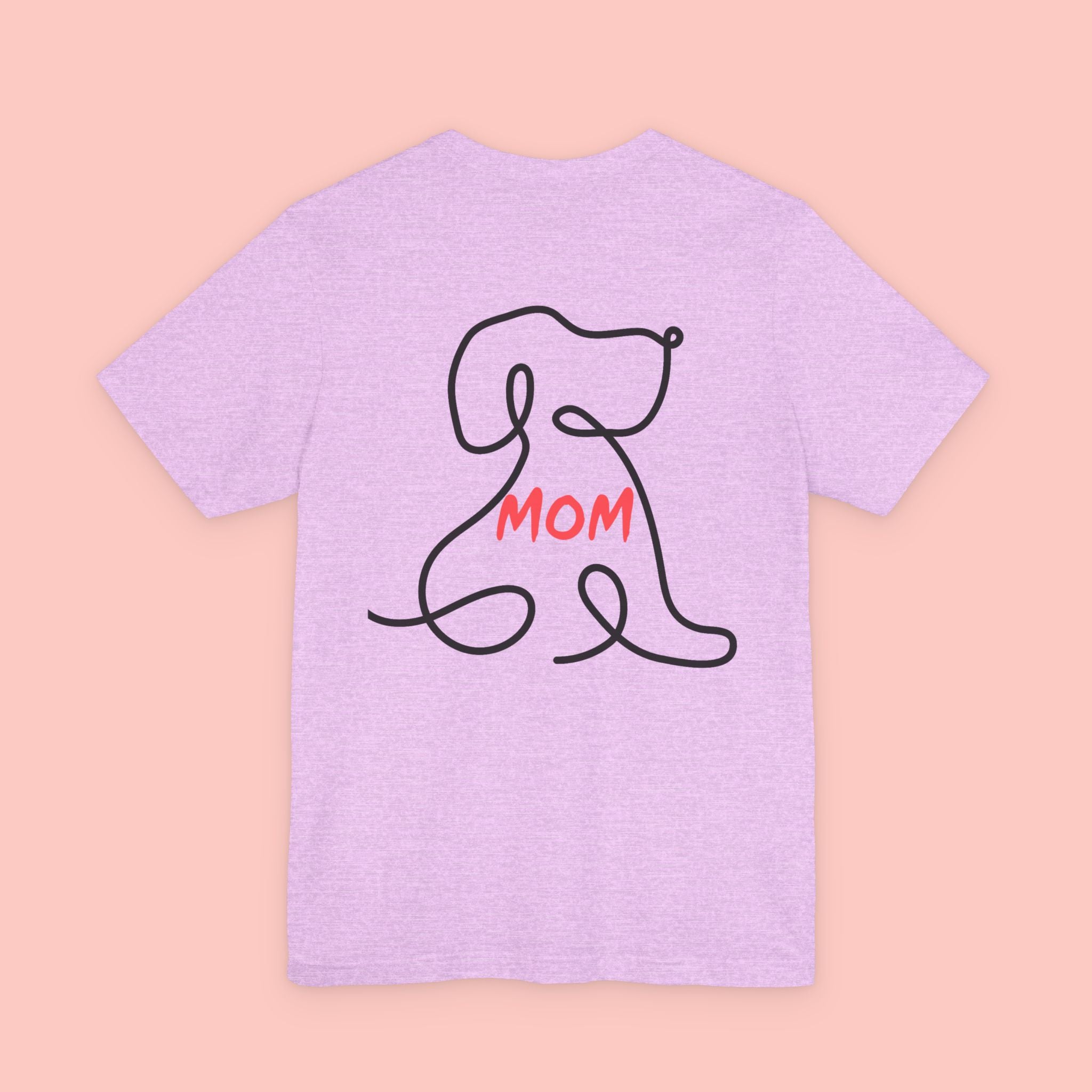 Mom Dog Line Art Tee — Mother's Day Pet Mom T‑Shirt