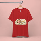 Dog Paw Floral T-Shirt — Cute Paw Print, Bone & Daisies Tee
