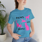 Paws Over People Tee — Pink Cats & Dogs Graphic T-Shirt