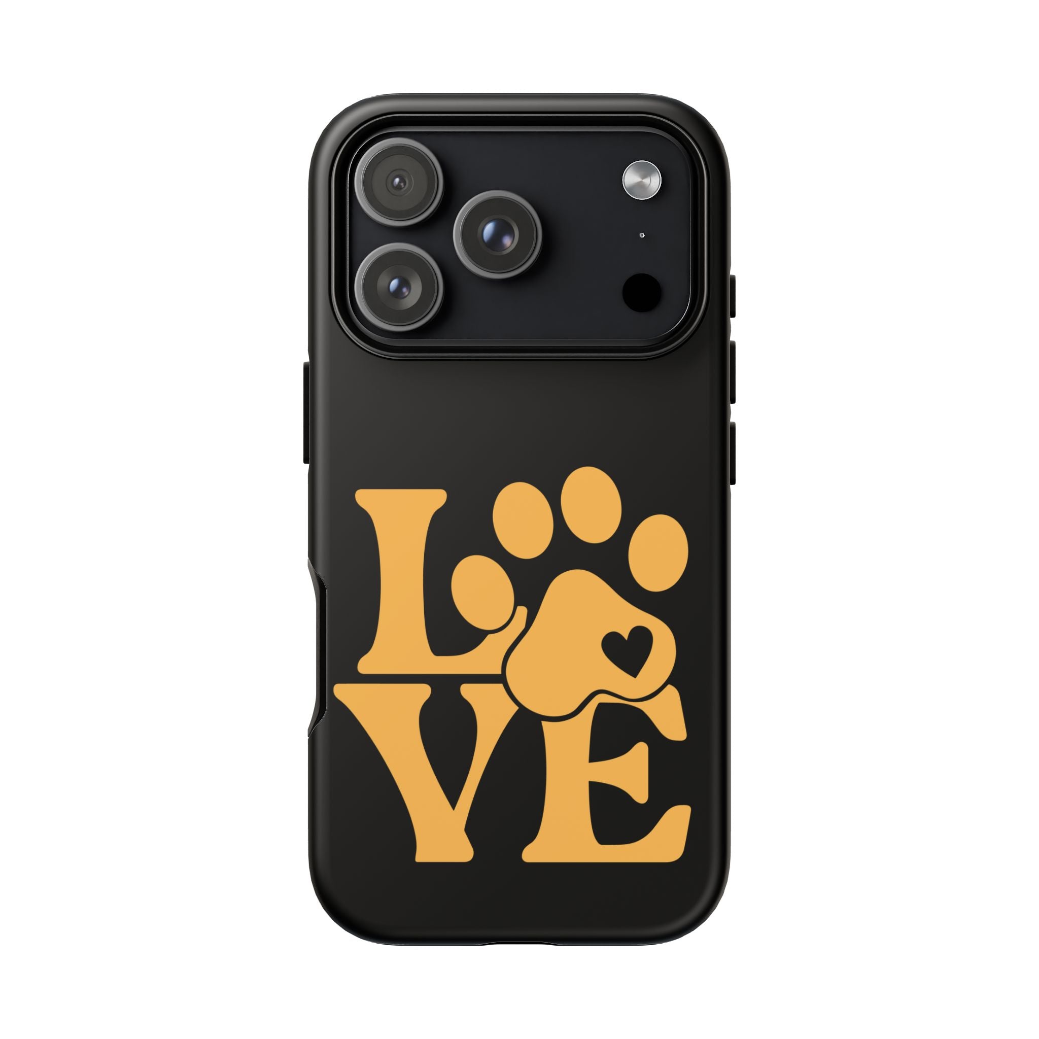Phone Case — LOVE Paw Print Design (Pet Lover Protective Case)