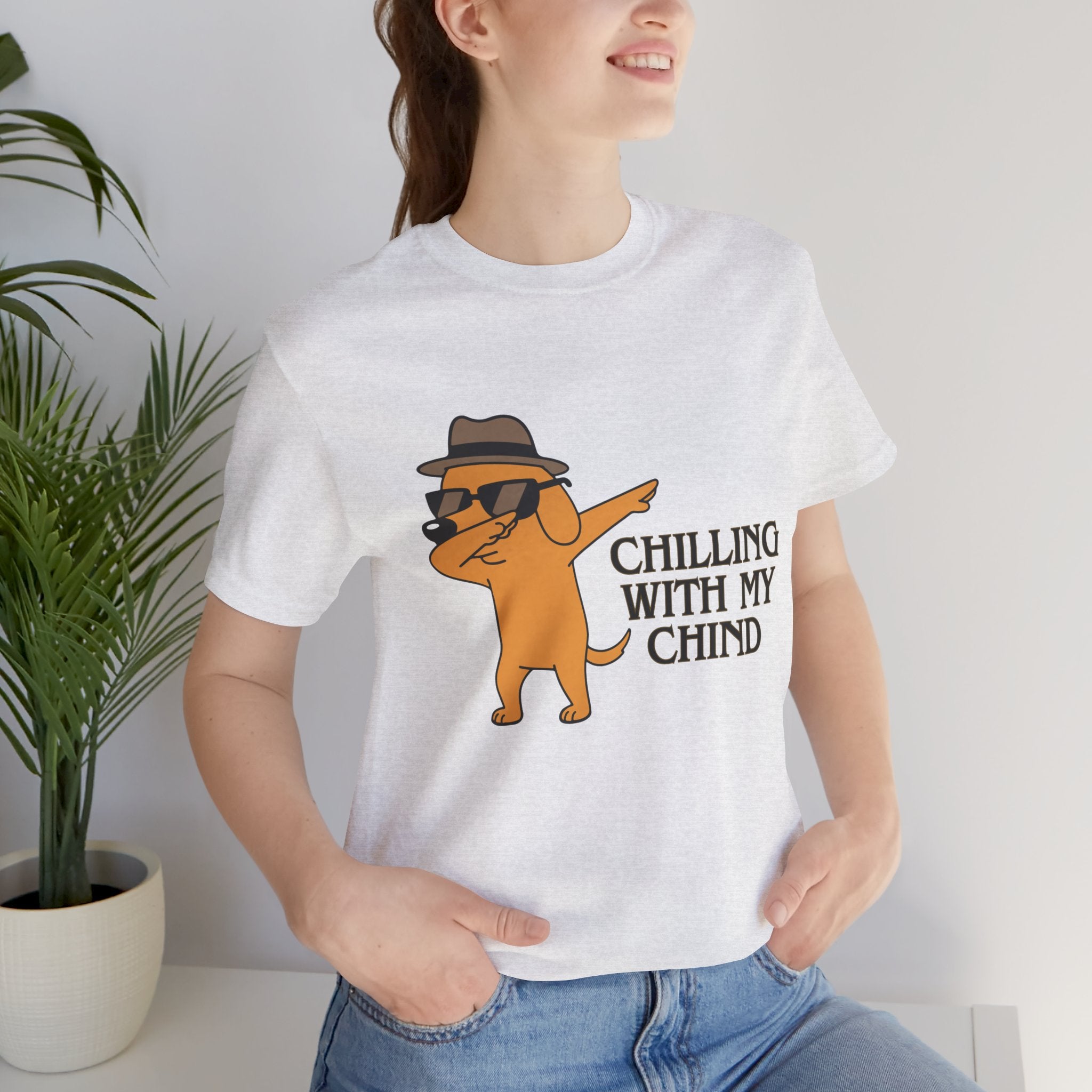 Chilling With My Chind T-Shirt — Funny Dabbing Cat Graphic Tee