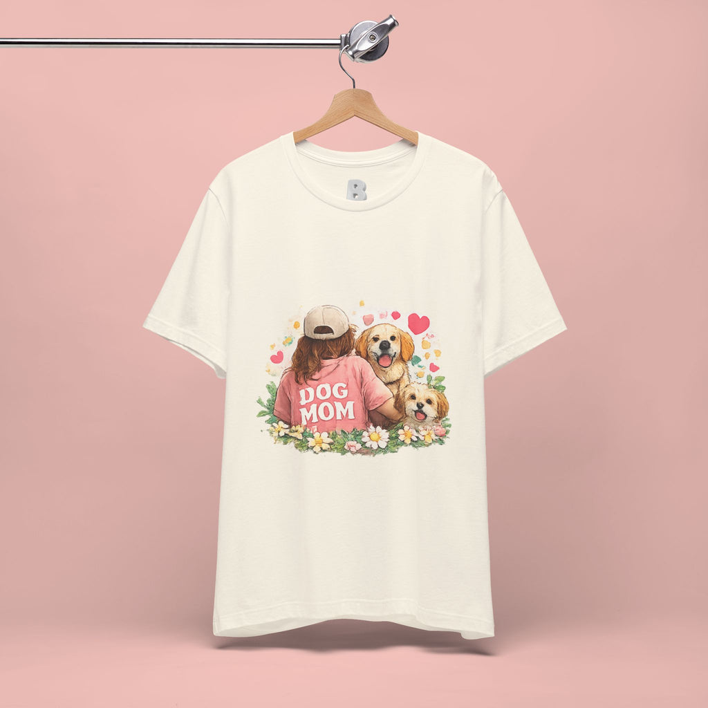 Dog Mom T-Shirt — Cute Floral Puppy Tee for Dog Lovers