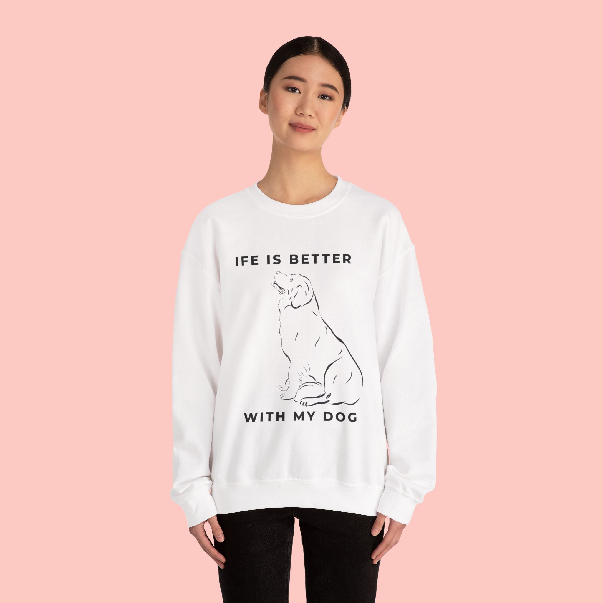 Dog Mom Sweatshirt – 'Dog Mom' Polaroid Graphic Crewneck