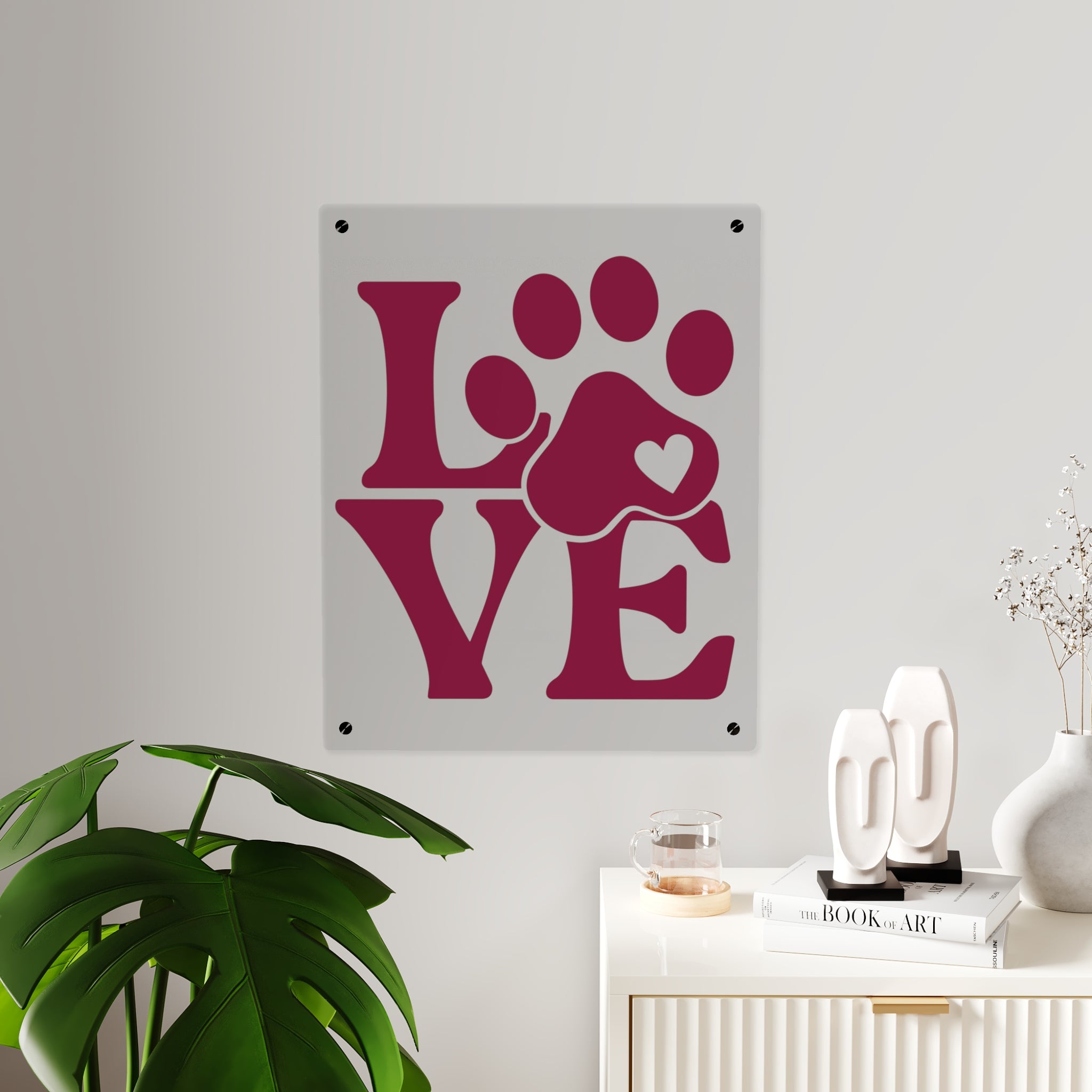 Acrylic Wall Art — "Life Is Better With Dogs" Decorative Plaque