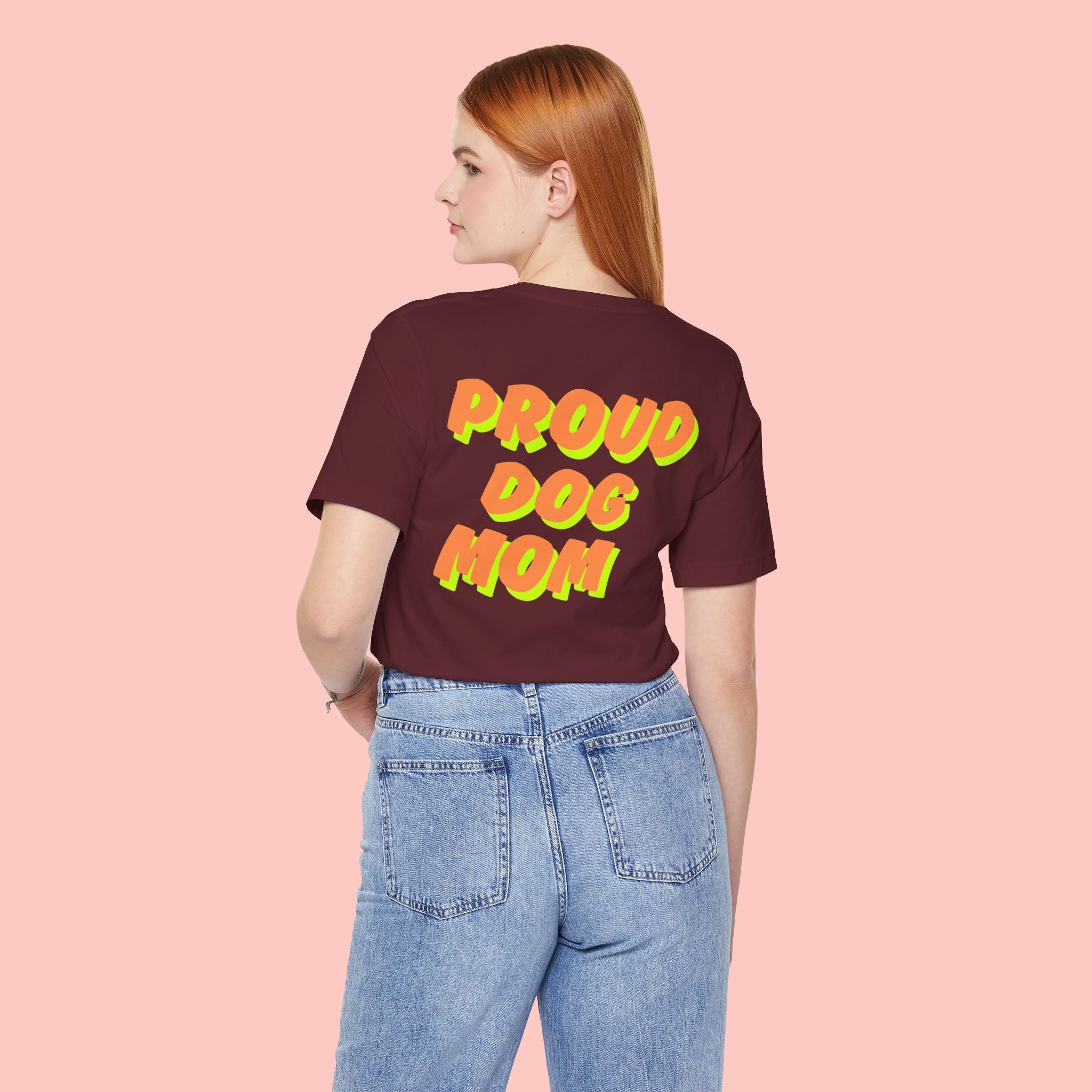 Proud Dog Mom T-Shirt — Bold Retro Text Tee for Dog Lovers