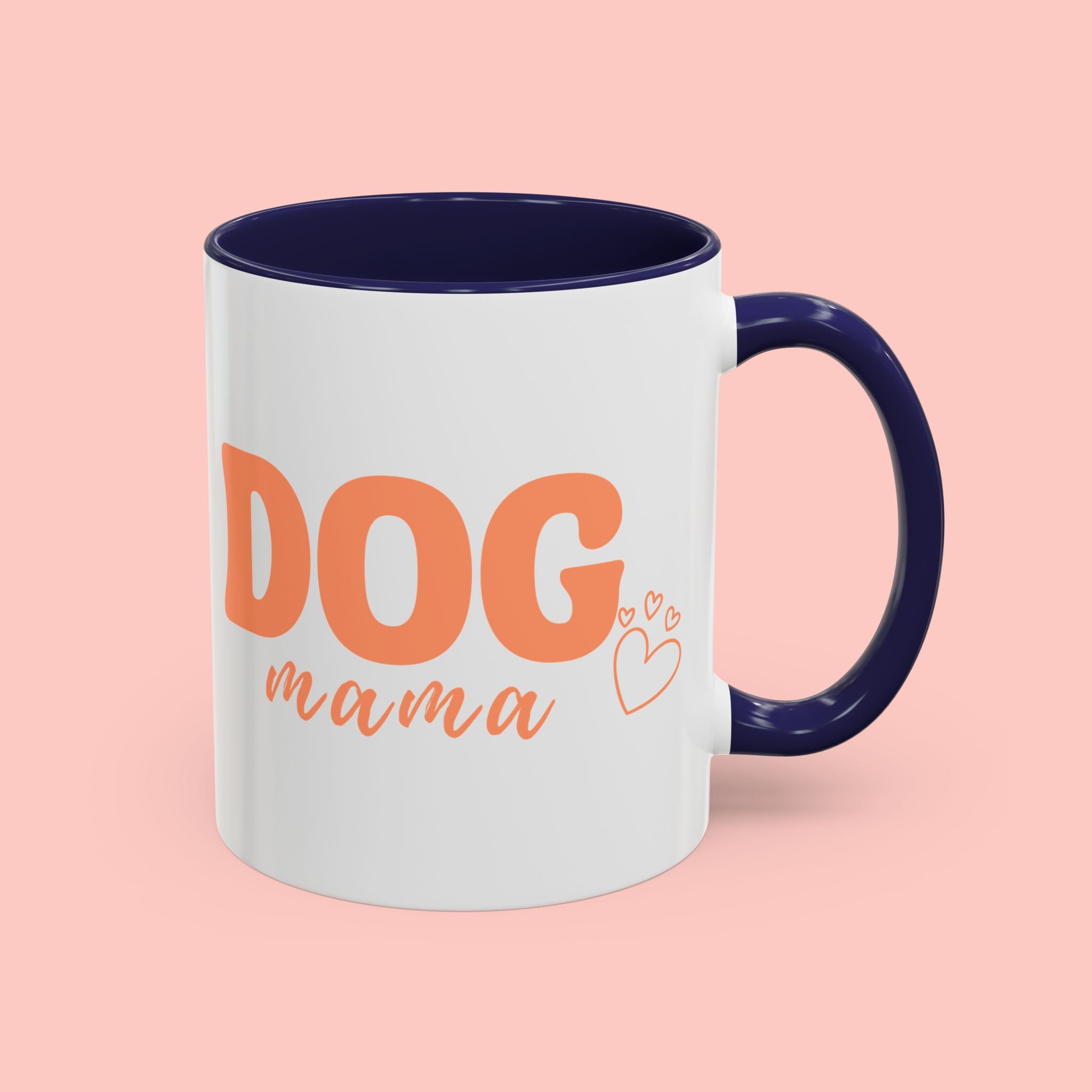 Dog Mama Coffee Mug — Cute Heart Accent Ceramic Mug (11/15 oz)