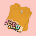 Dog Mom T-Shirt — Colorful Paw Print Graphic Tee for Pet Lovers