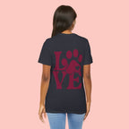 Dog Paw "LOVE" Tee - Pet Lover Graphic T-Shirt