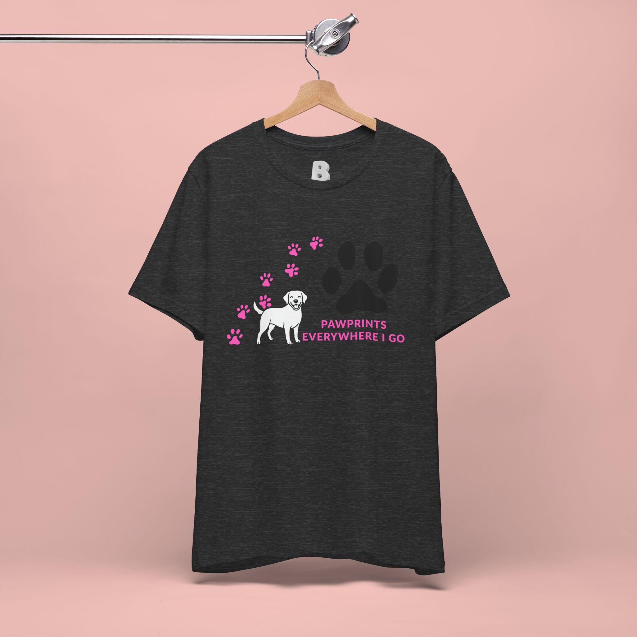Dog Pawprint T-Shirt — "Pawprints Everywhere I Go" Cute Pet Lover Tee