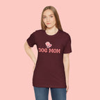 Dog Mom T-Shirt — Pink Paw Graphic Tee for Dog Lovers